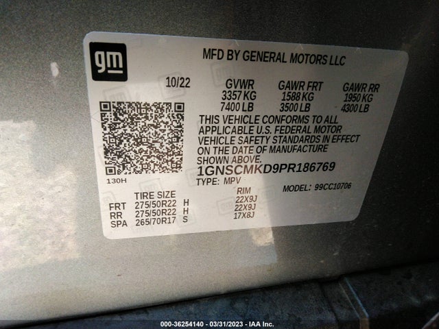 Chevrolet Tahoe Ls 2023 1GNSCMKD9PR186769 Image 8