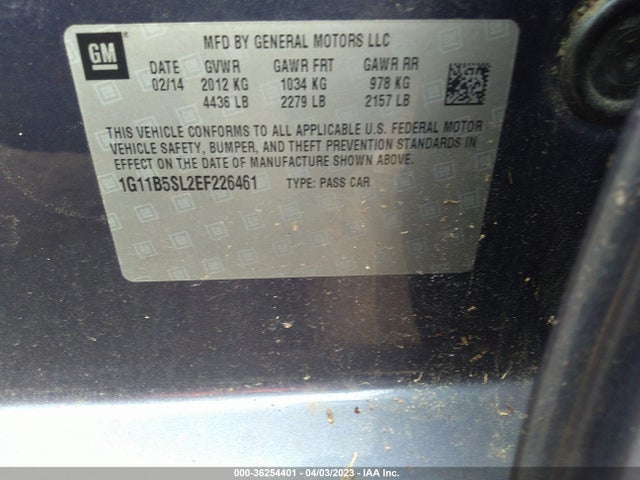Chevrolet MALIBU LS 2014 1G11B5SL2EF226461 Image 9