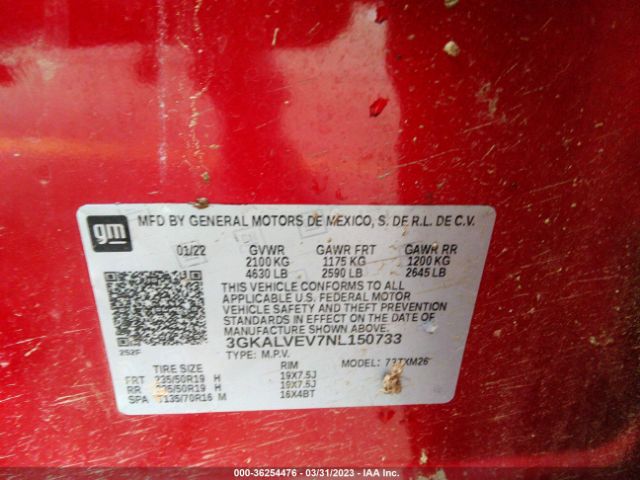 3GKALVEV7NL150733 GMC Terrain Slt