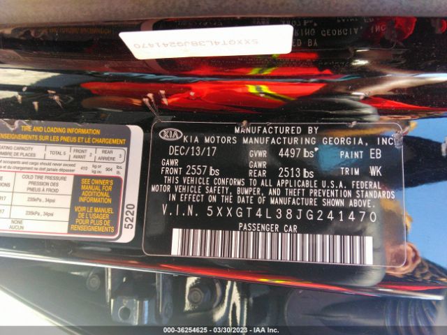 5XXGT4L38JG241470 KIA Optima S