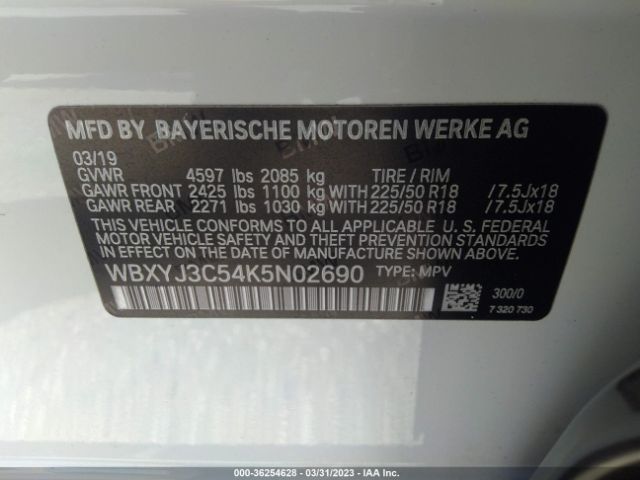 WBXYJ3C54K5N02690 BMW X2 Sdrive28i