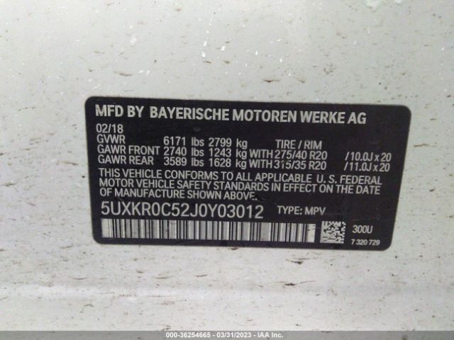 5UXKR0C52J0Y03012 BMW X5 Xdrive35i