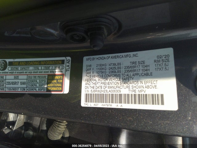 Honda CR-V LX 2020 5J6RW2H23LA006309 Image 9