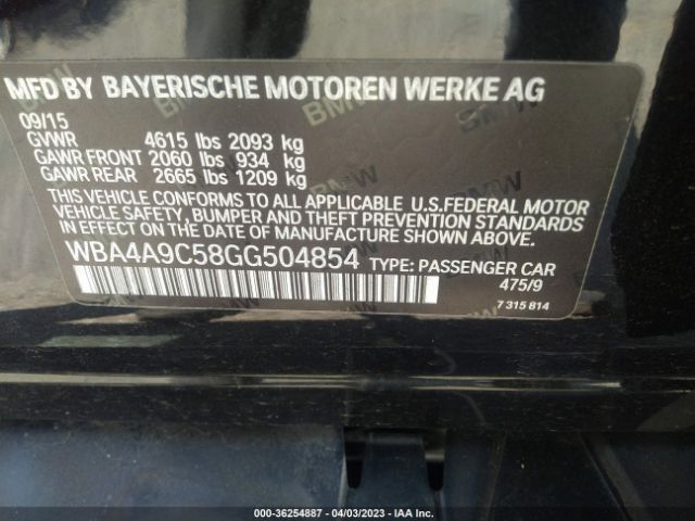 WBA4A9C58GG504854 BMW 4 Series 428i
