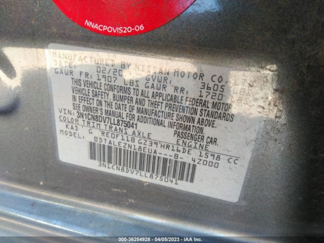 3N1CN8DV7LL875041 Nissan VERSA S