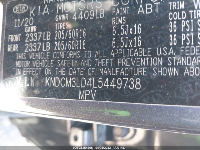 2020 Kia Niro, VIN: KNDCM3LD4L5449738