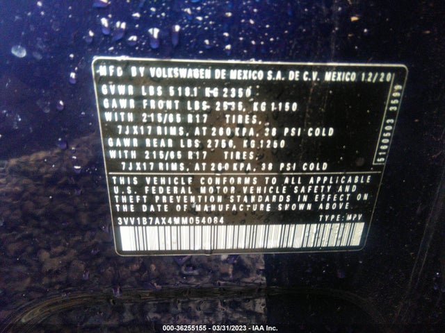 Volkswagen TIGUAN S 2021 3VV1B7AX4MM054084 Image 11