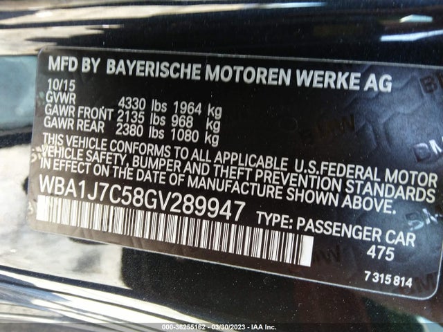 BMW 2 Series M235i 2016 WBA1J7C58GV289947 Image 9