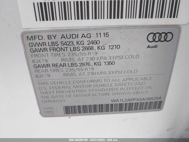 WA1L2AFP3GA088204 Audi Q5 Premium Plus