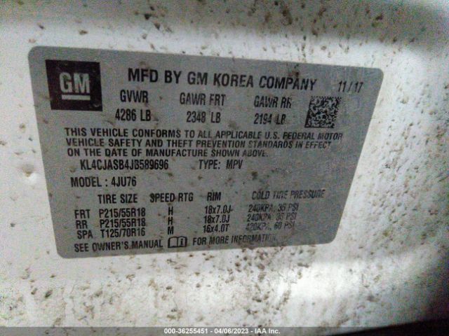 KL4CJASB4JB589696 Buick Encore Preferred