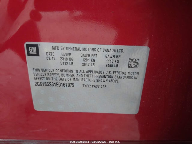 2G61S5S31E9167079 Cadillac Xts Platinum