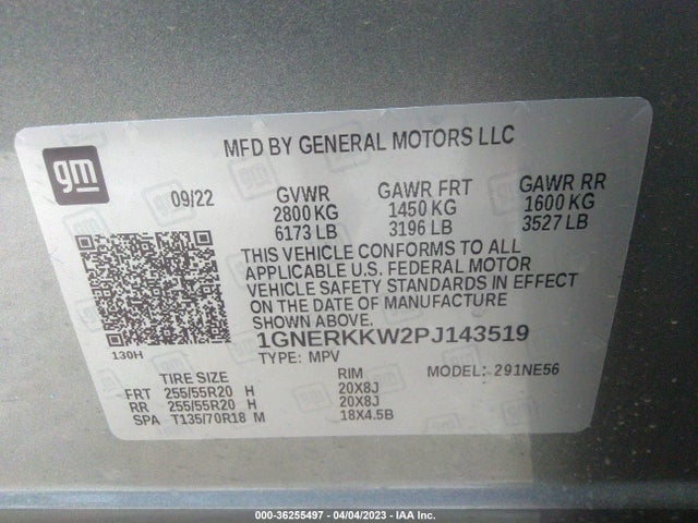 Chevrolet Traverse Premier 2023 1GNERKKW2PJ143519 Image 9