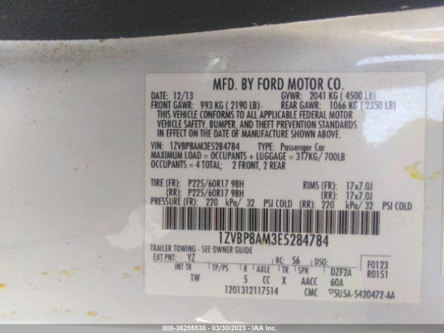 1ZVBP8AM3E5284784 Ford Mustang V6
