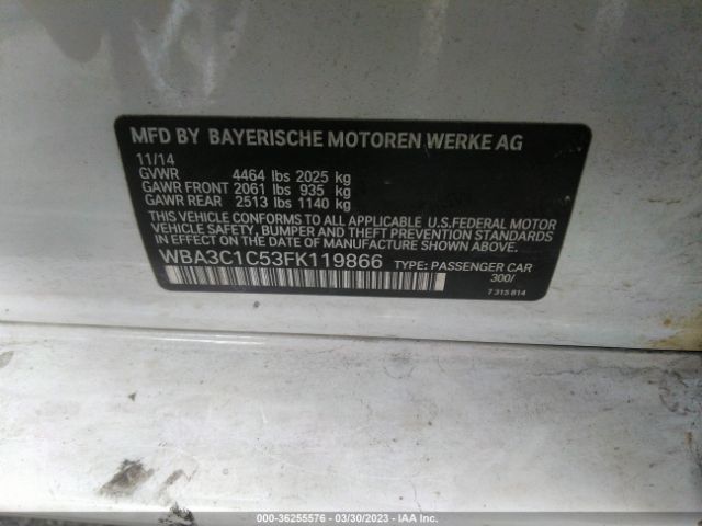 WBA3C1C53FK119866 BMW 3 Series 328i