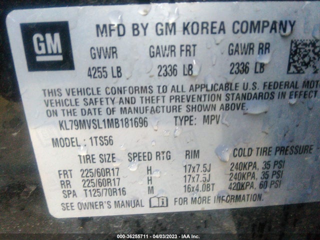 Chevrolet Trailblazer Activ 2021 KL79MVSL1MB181696 Image 9