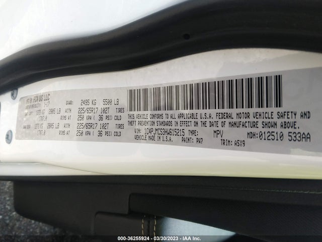 1C4PJMCS3HW615215 Jeep Cherokee Latitude