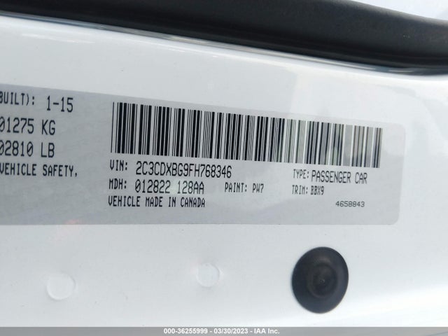 Dodge Charger Se 2015 2C3CDXBG9FH768346 Image 9