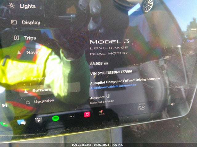 5YJ3E1EB0NF177056 Tesla Model 3 Long Range