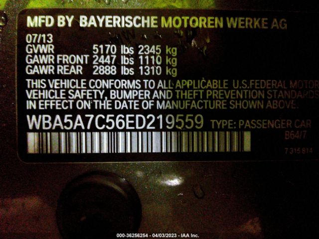 WBA5A7C56ED219559 BMW 5 Series 528i Xdrive
