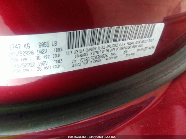 Chrysler Pacifica Touring Plus 2019 2C4RC1FG3KR628281 Image 9