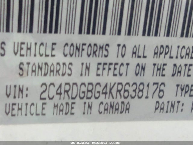 Dodge Grand Caravan Se 2019 2C4RDGBG4KR638176 Image 9