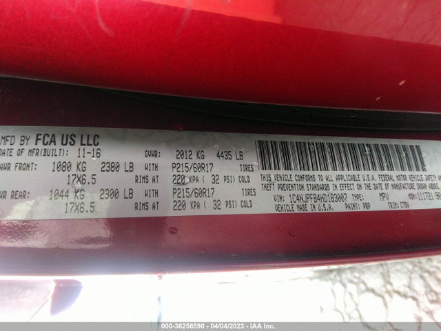 1C4NJPFB4HD183007 Jeep Patriot Latitude