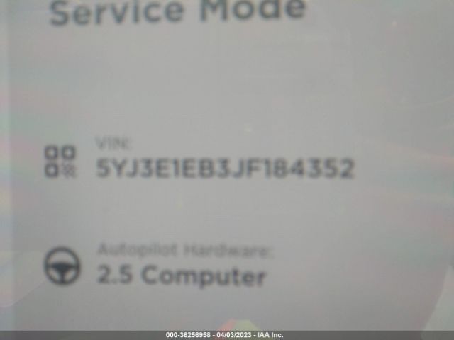 5YJ3E1EB3JF184352 Tesla Model 3 Long Range
