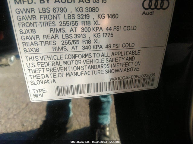 WA1CGAFE9FD022009 Audi Q7 3.0t Premium