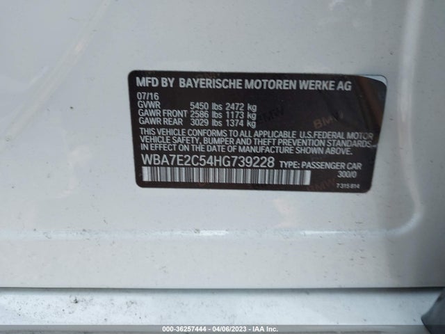 BMW 7 Series 740i 2017 WBA7E2C54HG739228 Image 9