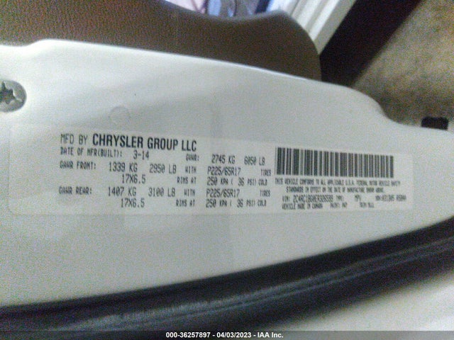2C4RC1BG0ER326599 Chrysler Town & Country Touring
