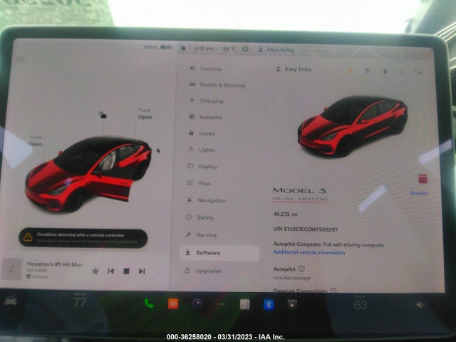 Tesla MODEL 3 2021 5YJ3E1EC0MF926297 Image 19