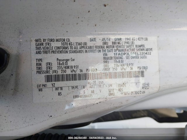 Ford FOCUS ST 2014 1FADP3L95EL330432 Image 10