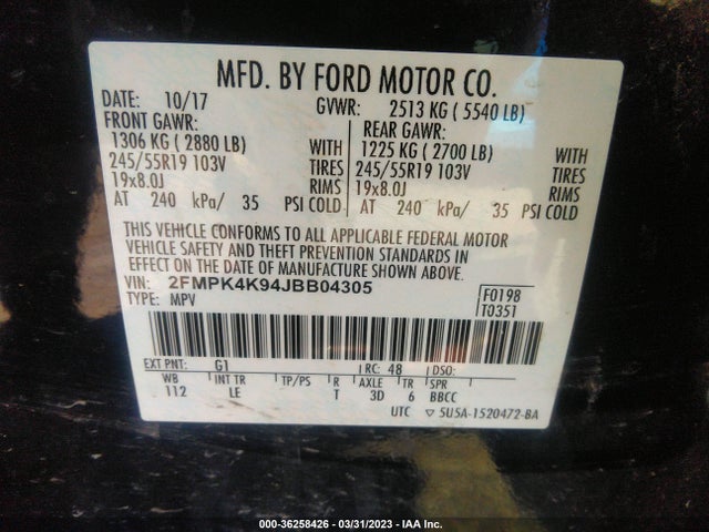 Ford Edge Titanium 2018 2FMPK4K94JBB04305 Image 9