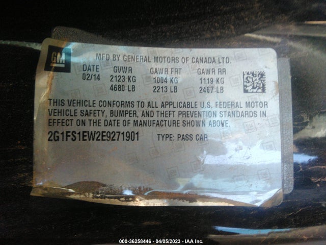 Chevrolet CAMARO SS 2014 2G1FS1EW2E9271901 Image 9