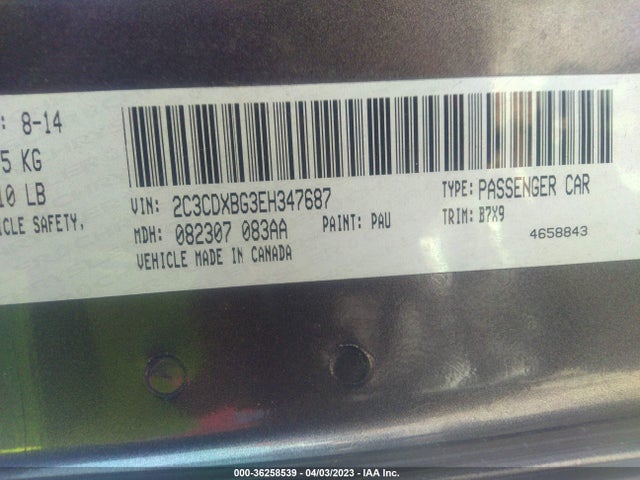 Dodge Charger Se 2014 2C3CDXBG3EH347687 Image 9