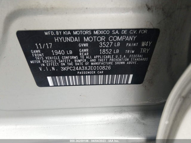 Hyundai Accent Sel 2018 3KPC24A3XJE010826 Image 9