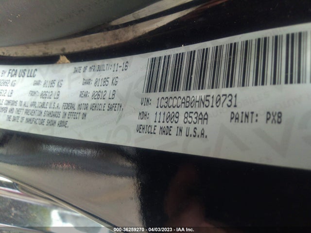 Chrysler 200 Limited Platinum 2017 1C3CCCAB0HN510731 Image 9