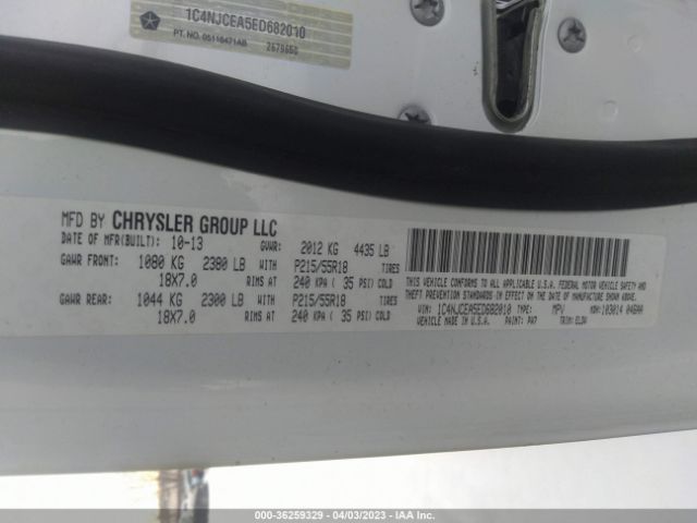 1C4NJCEA5ED682010 Jeep Compass High Altitude