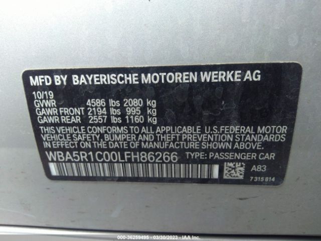 WBA5R1C00LFH86266 BMW 3 Series 330i