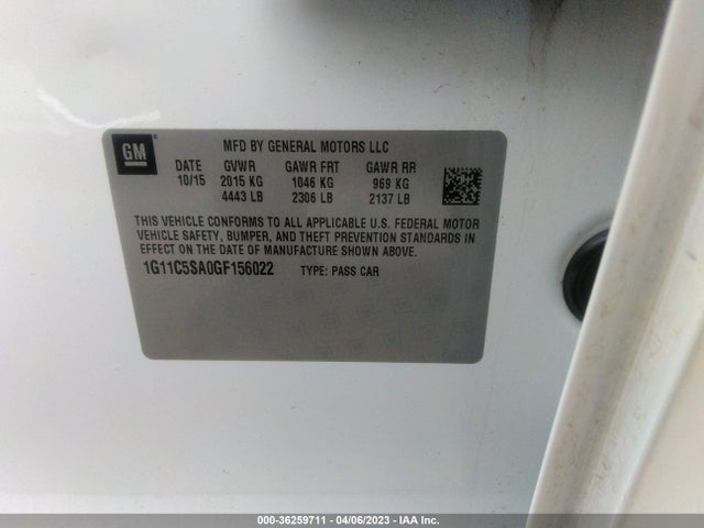 Chevrolet Malibu Limited Lt 2016 1G11C5SA0GF156022 Image 9