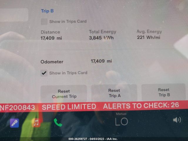 5YJ3E1EA9NF200843 Tesla MODEL 3
