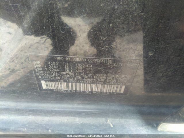 4S3GKAA69J3603580 Subaru IMPREZA