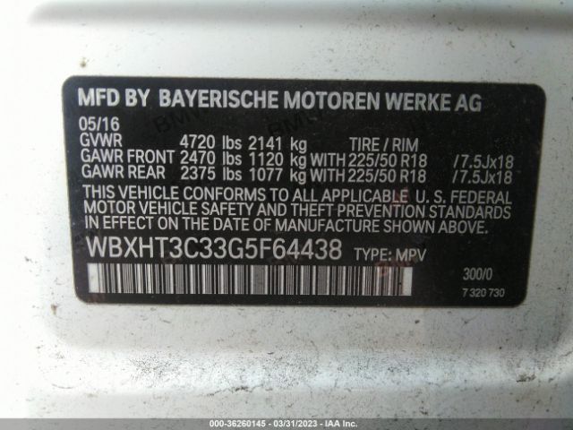 WBXHT3C33G5F64438 BMW X1 Xdrive28i