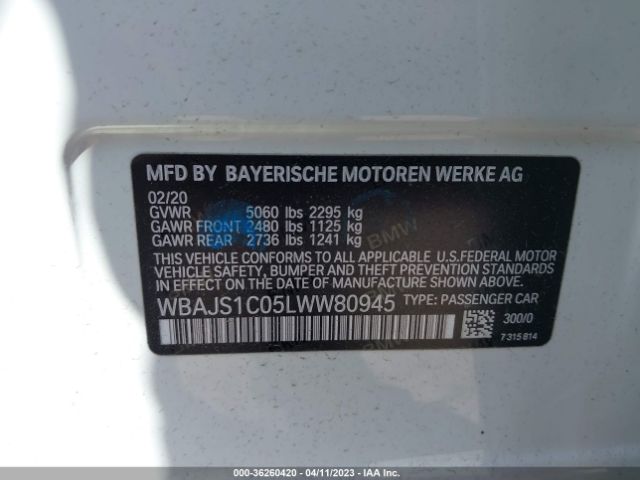 WBAJS1C05LWW80945 BMW 5 Series 540i