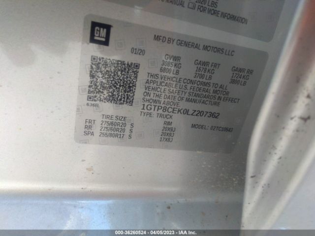 1GTP8CEK0LZ207362 GMC Sierra 1500 Elevation