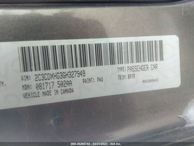 2C3CDXHG3GH327949 Dodge Charger Sxt