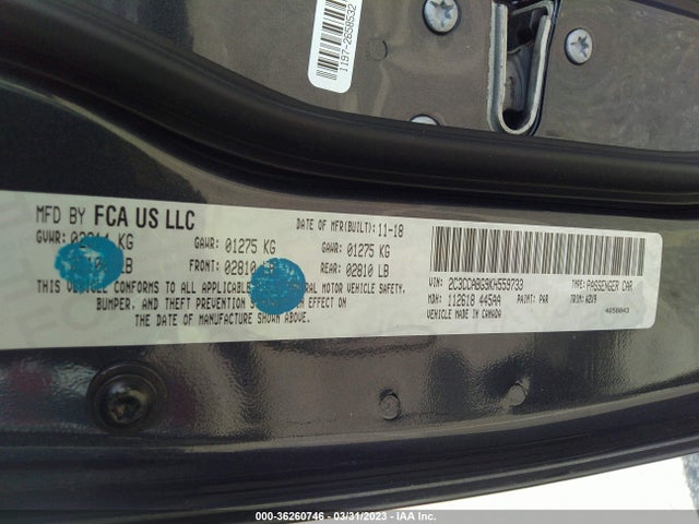 Chrysler 300 300s 2019 2C3CCABG9KH559733 Image 9