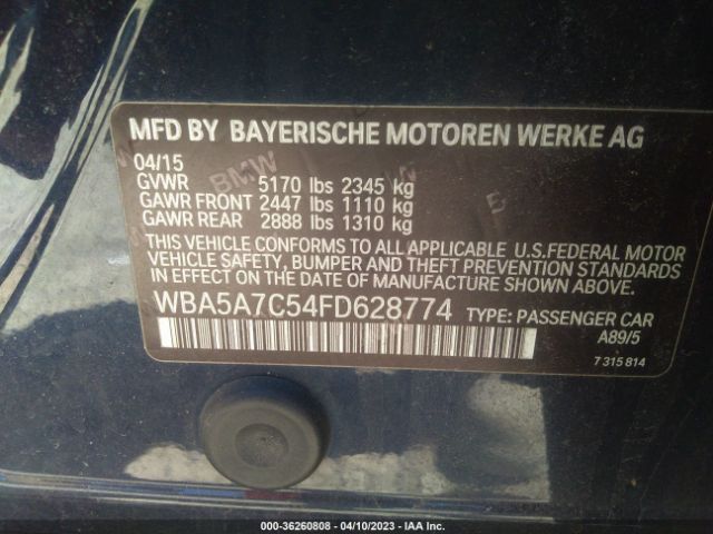 WBA5A7C54FD628774 BMW 5 Series 528i Xdrive