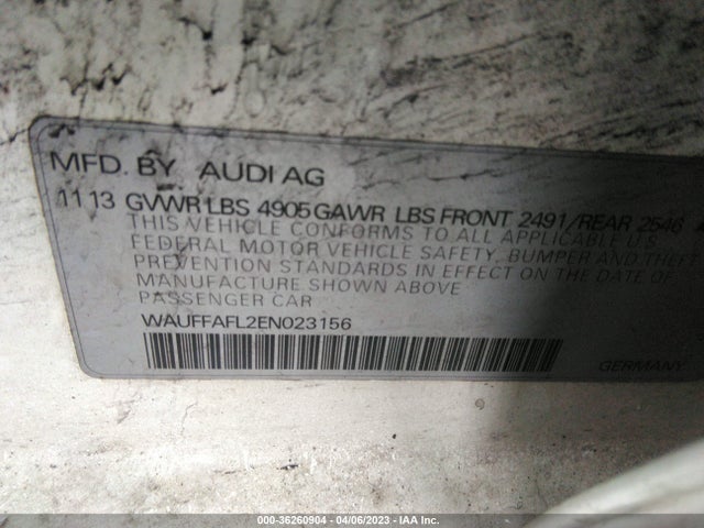 WAUFFAFL2EN023156 Audi A4 Premium Plus