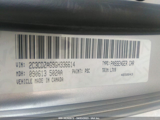 Dodge Challenger Sxt 2016 2C3CDZAG9GH336614 Image 9